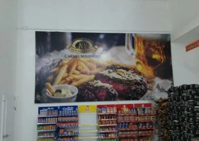 Exhibidores 8 Lona carnicerias melendez