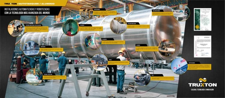 Diseño de brochure tipo tríptico para fabricación de auto tanques Truxton 2 Triptico grande truxton
