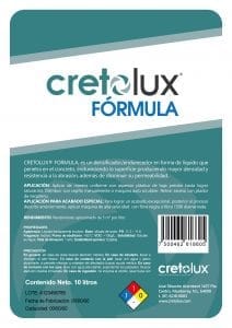 Diseño de etiqueta adhesiva para recubrimiento líquido para concreto CRETOLUX 3