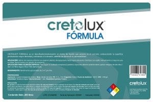 Diseño de etiqueta adhesiva para recubrimiento líquido para concreto CRETOLUX 5