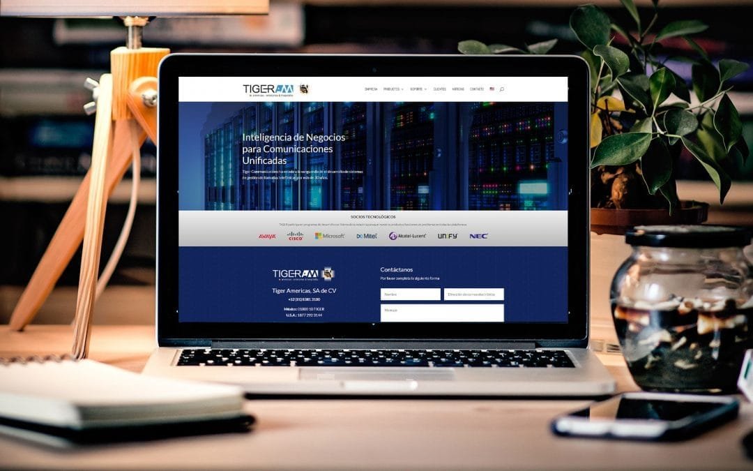 Diseño de página web para telecomunicaciones Tiger AM
