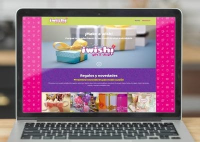 página web para tienda de regalos Whishop