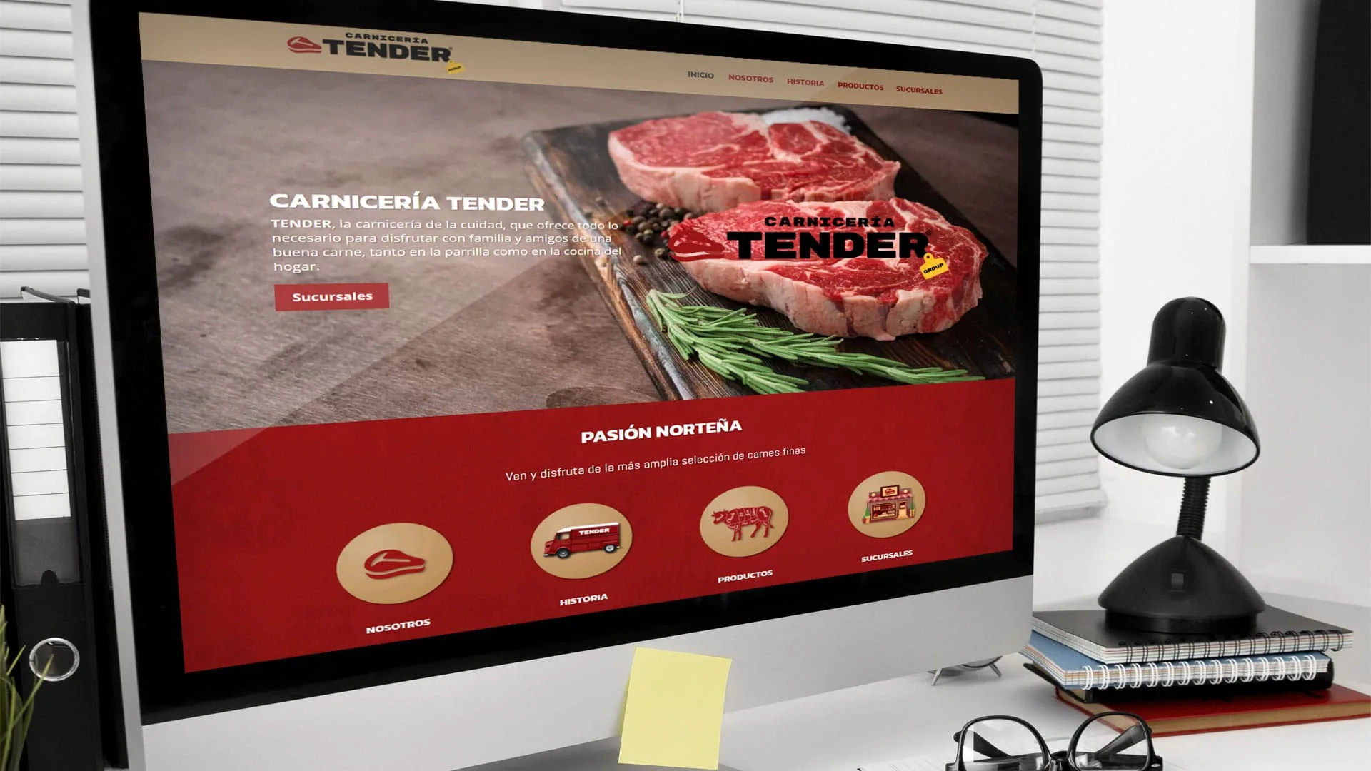 diseño de página web responsiva TENDER