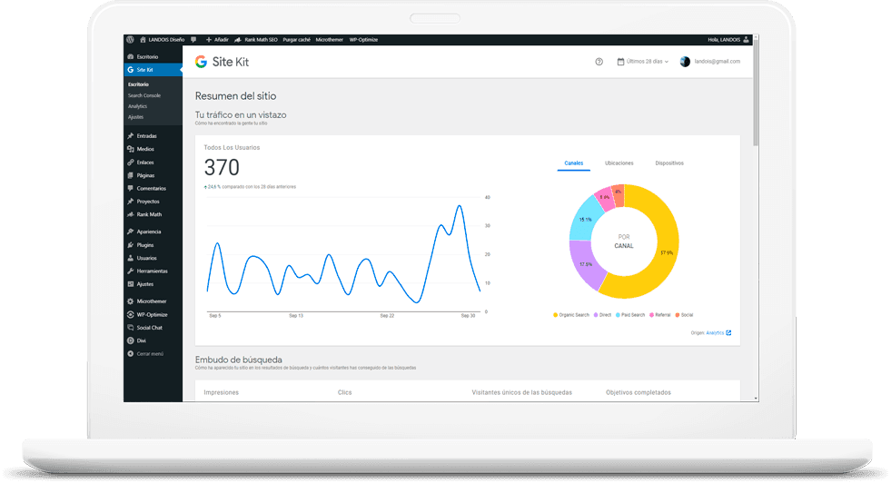 monitor-laptop-google-site-kit Metrics, Incrementar visitas a tu página web 5