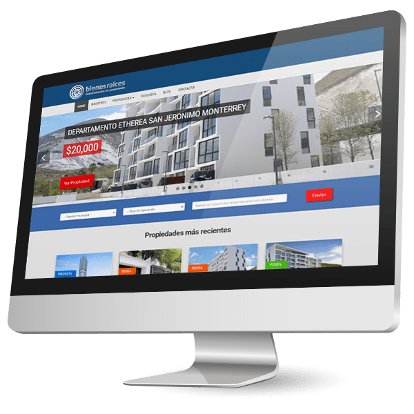 página web para administración de bienes raíces