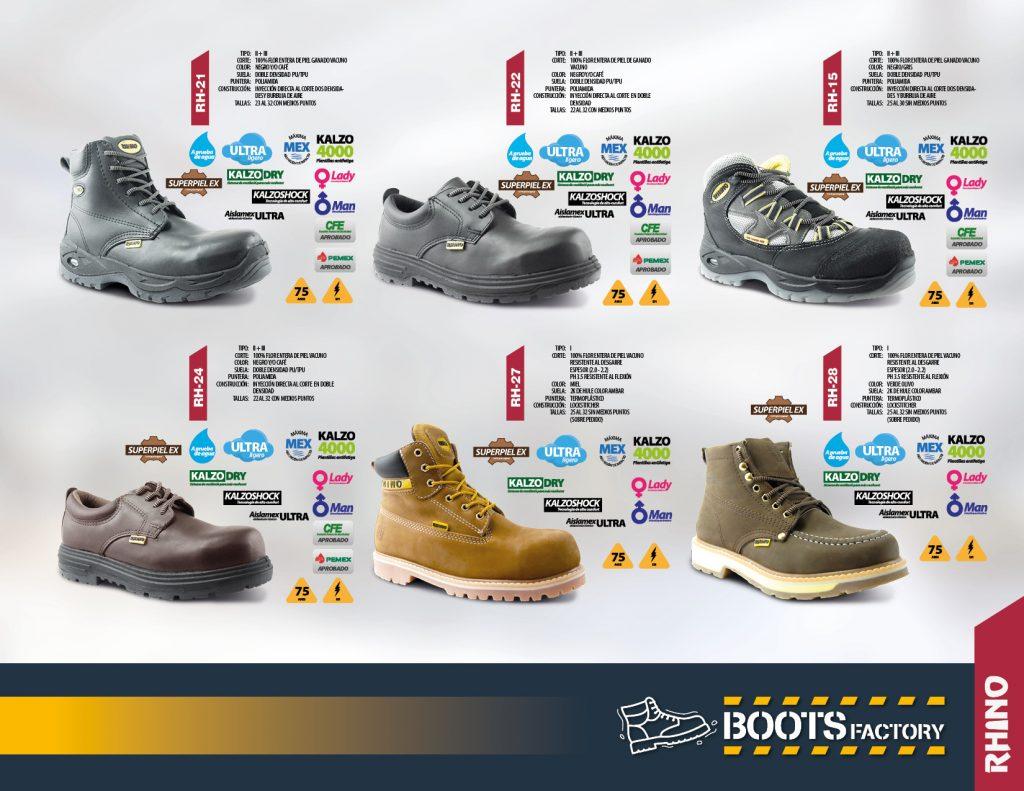 Catálogo de calzado industrial Rhino