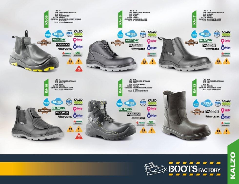 Diseño de catálogo para calzado industrial Boots Factory LANDOIS Diseño