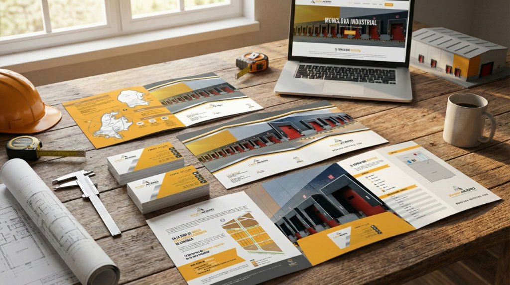 Diseño de Identidad Corporativa y Editorial: ParkAcero Parque Industrial Monclova